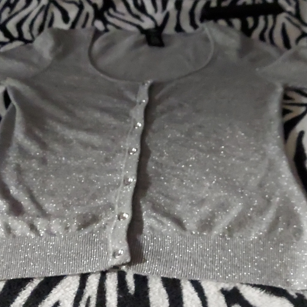 New silver cardigan